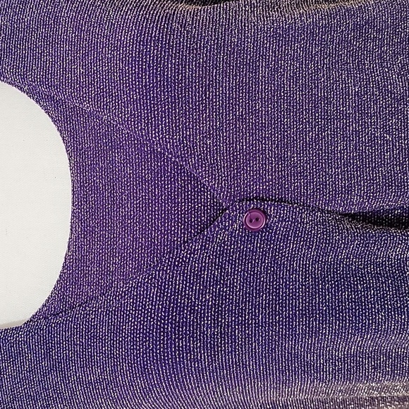 Carolyn Strauss Size 1X Purple and Gold Cardigan Set, Excellent Used Condition - Picture 9 of 16